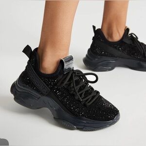 Steve Madden Black Glitter Sneakers